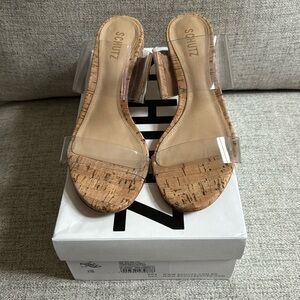 Schutz Victorie Cork Sandal 8.5B